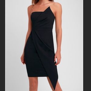 Black Strapless Bodycon Dress